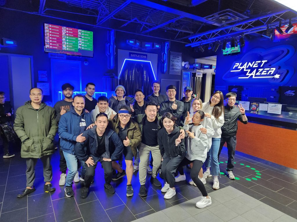 Story Cafe team building at laser tag, 2023