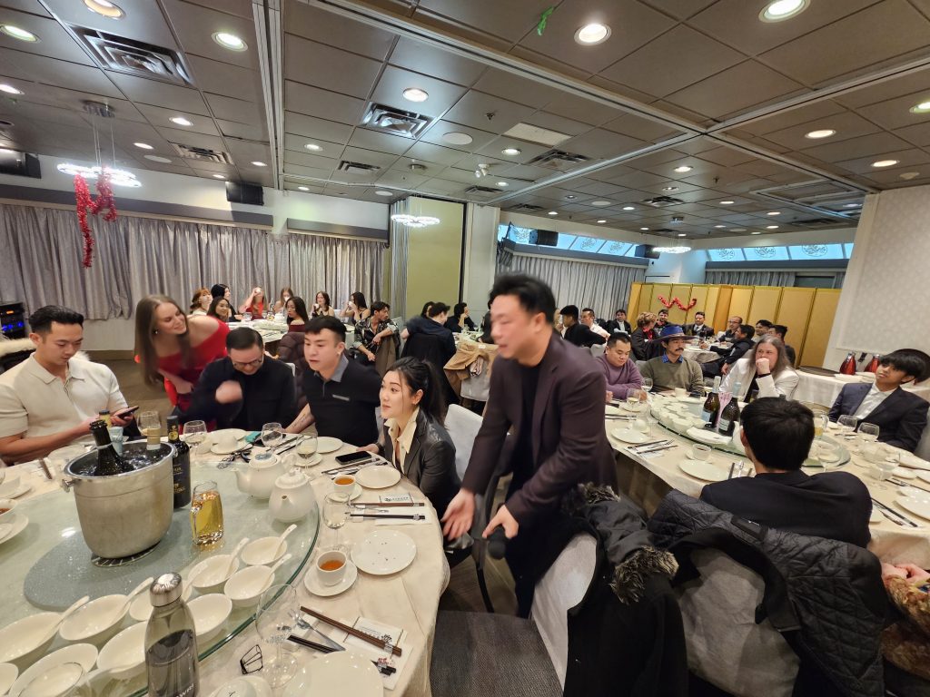 A speech to the room during the 2025 Christmas dinner